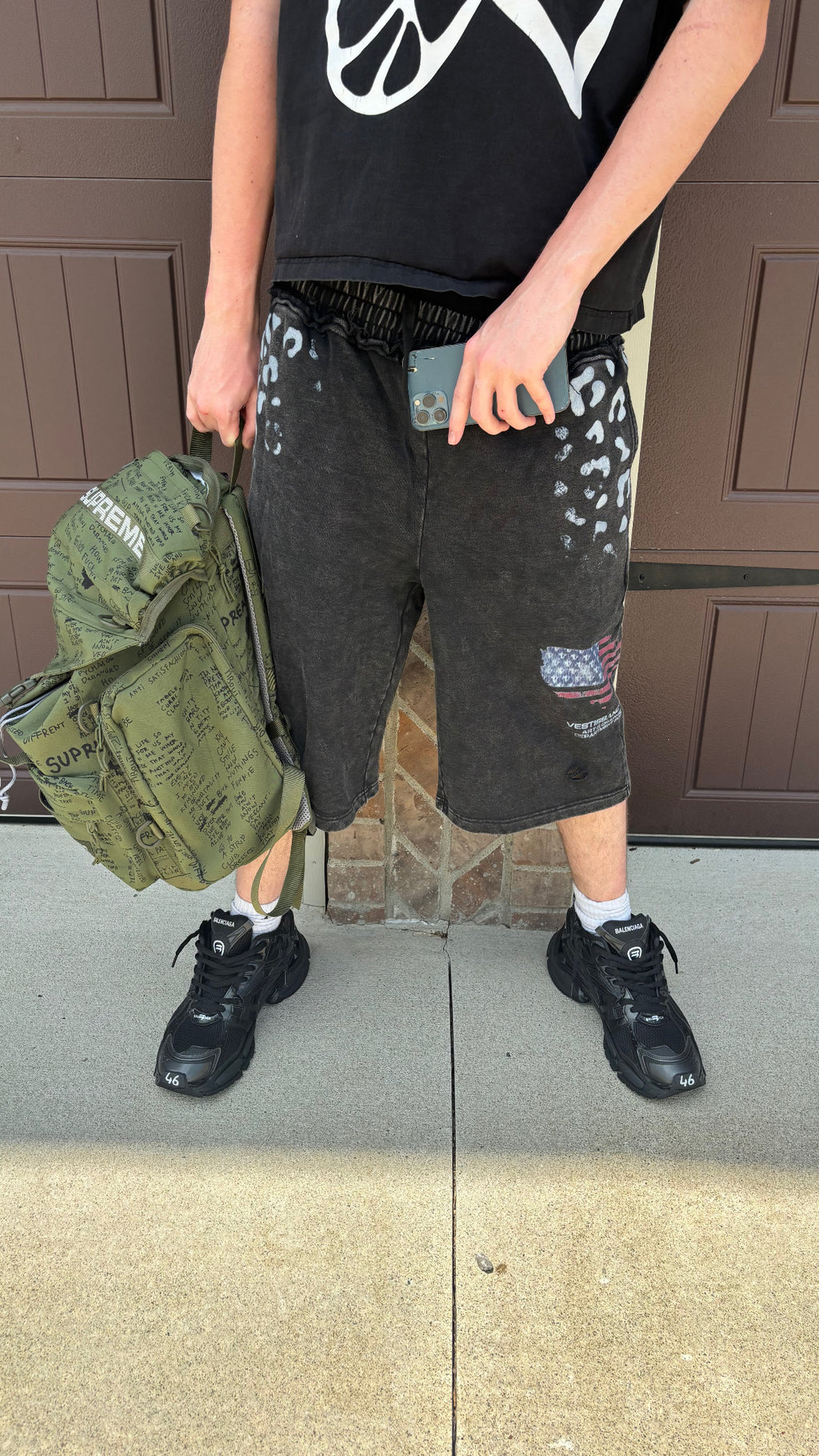 Messianic peace shorts(black)