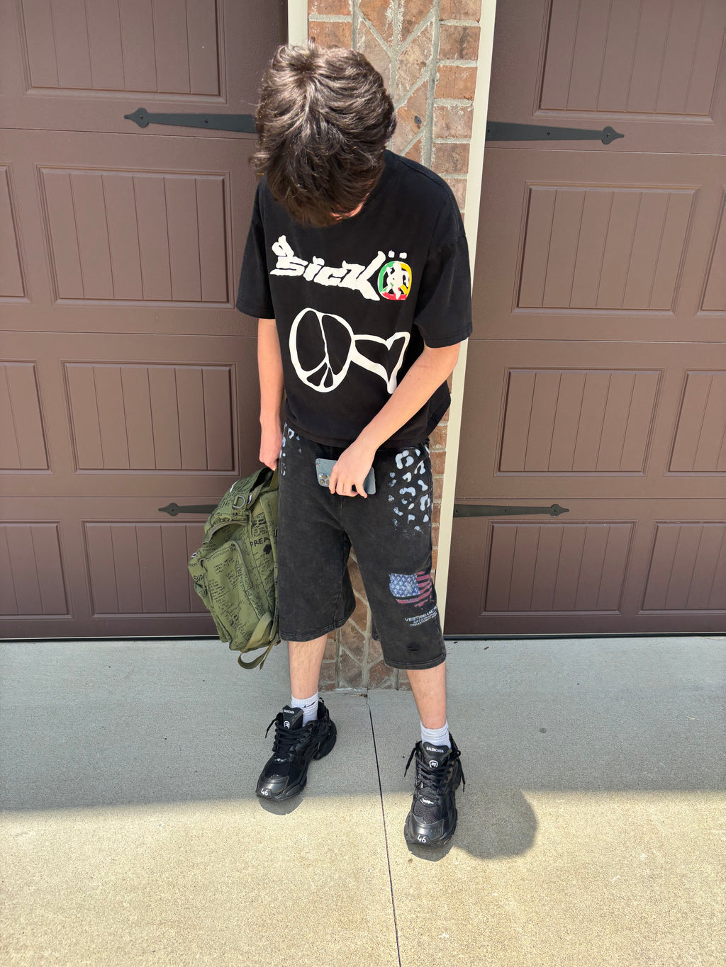 Messianic peace shorts(black)