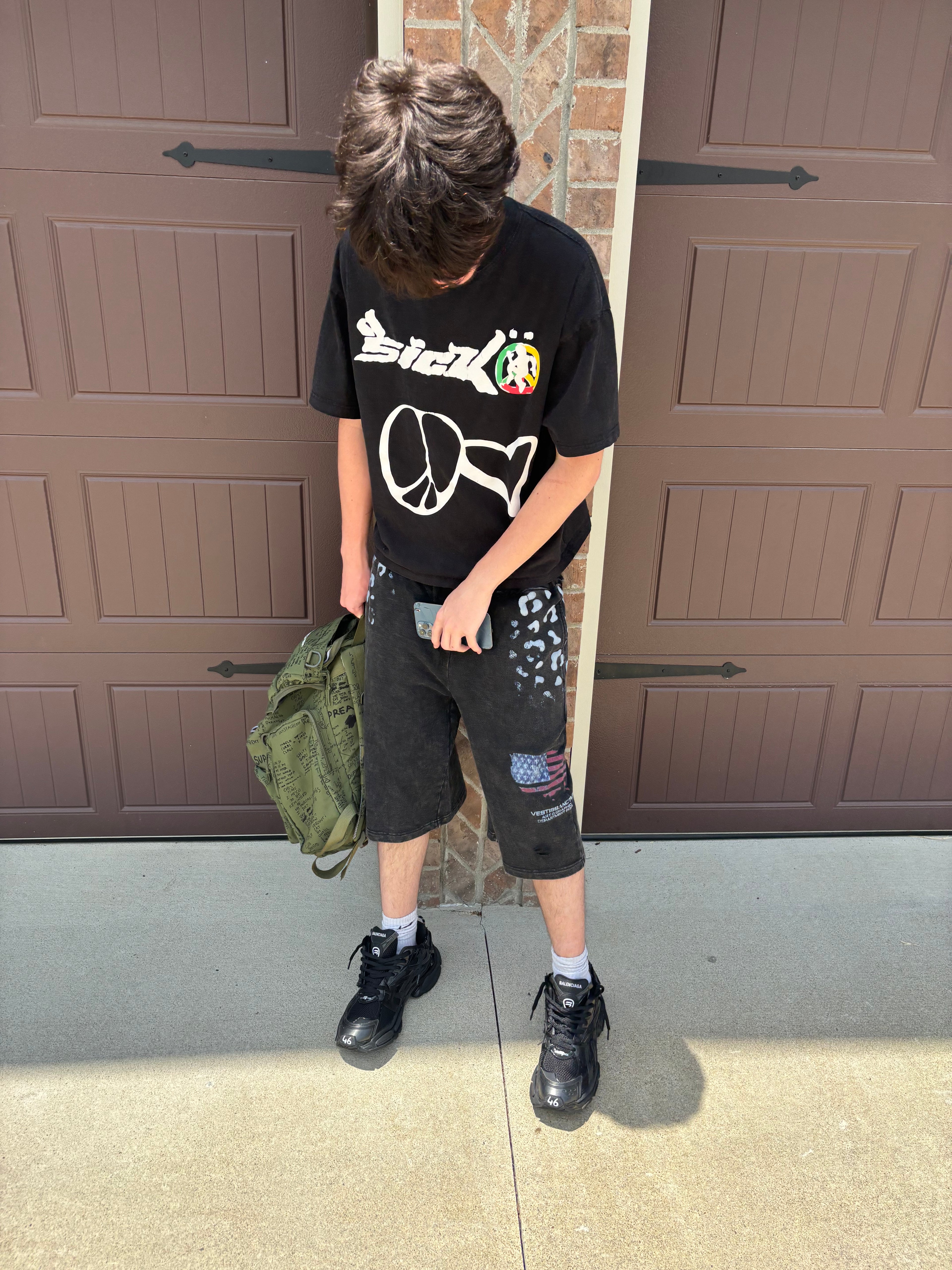 Messianic peace shorts(black)