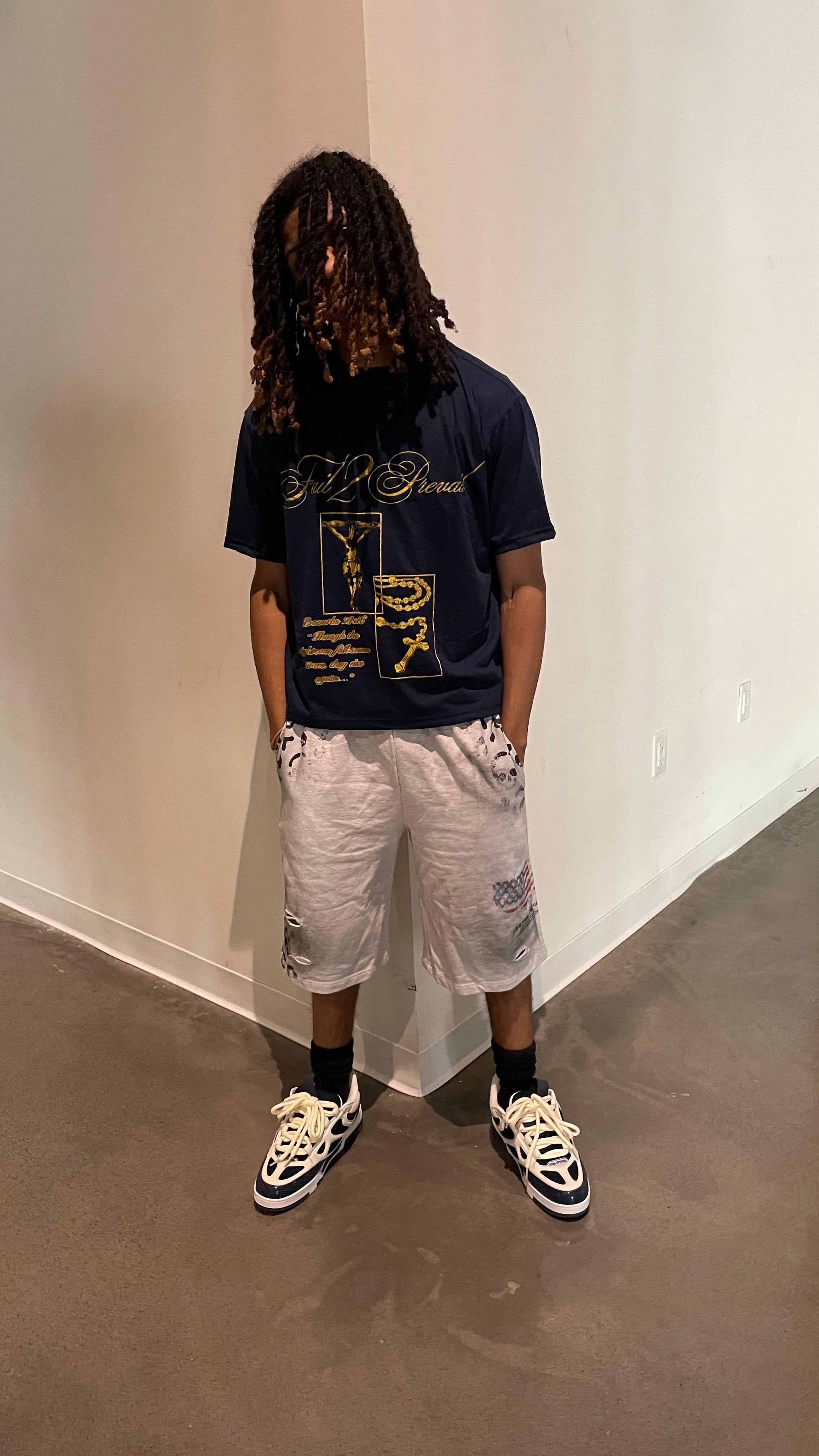 Messianic peace shorts(white)